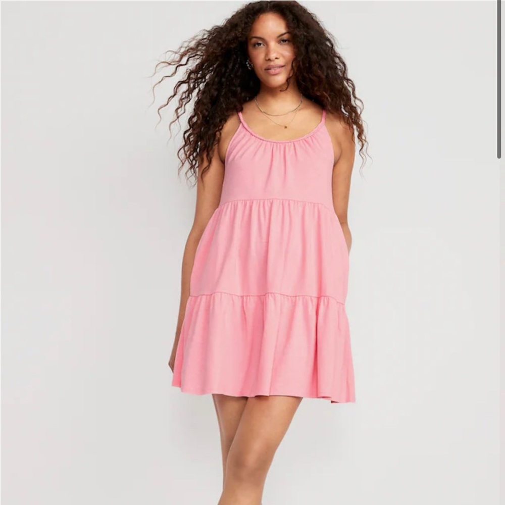 Old Navy Tiered Braided Strap Mini Dress NWT